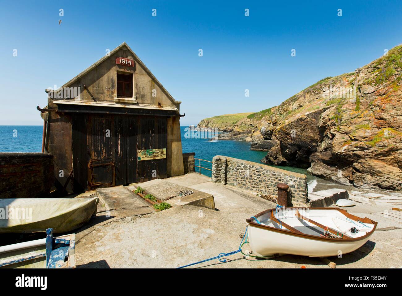 A boathouse at Lizard Point, the southernmost point of England in
