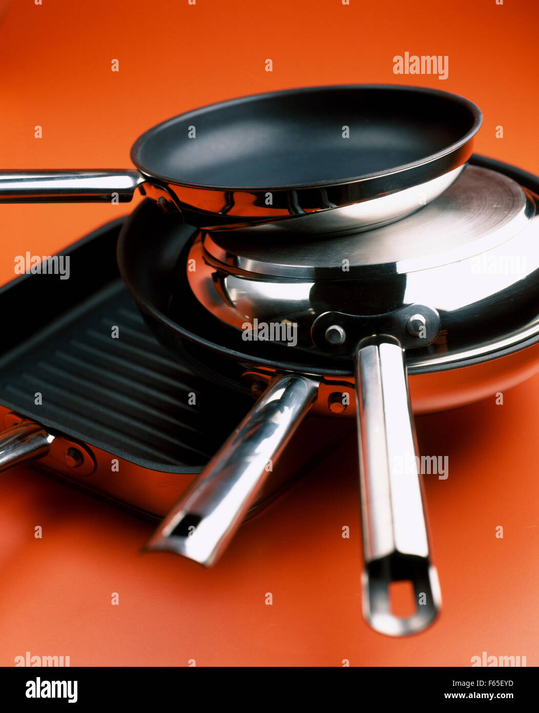 Steel fried pans hi-res stock photography and images - Alamy
