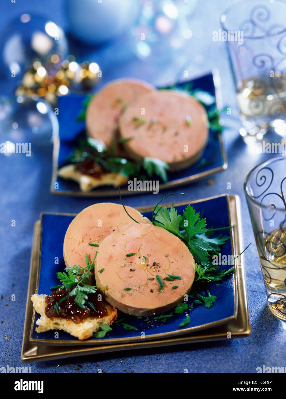 sliced foie gras torchon Stock Photo