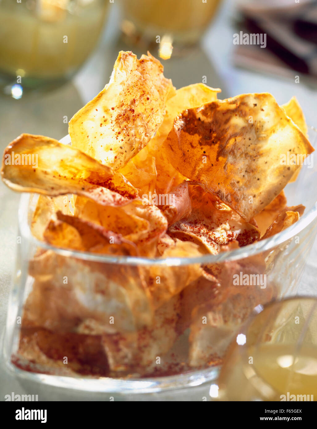 Spicy celery chips Stock Photo Alamy