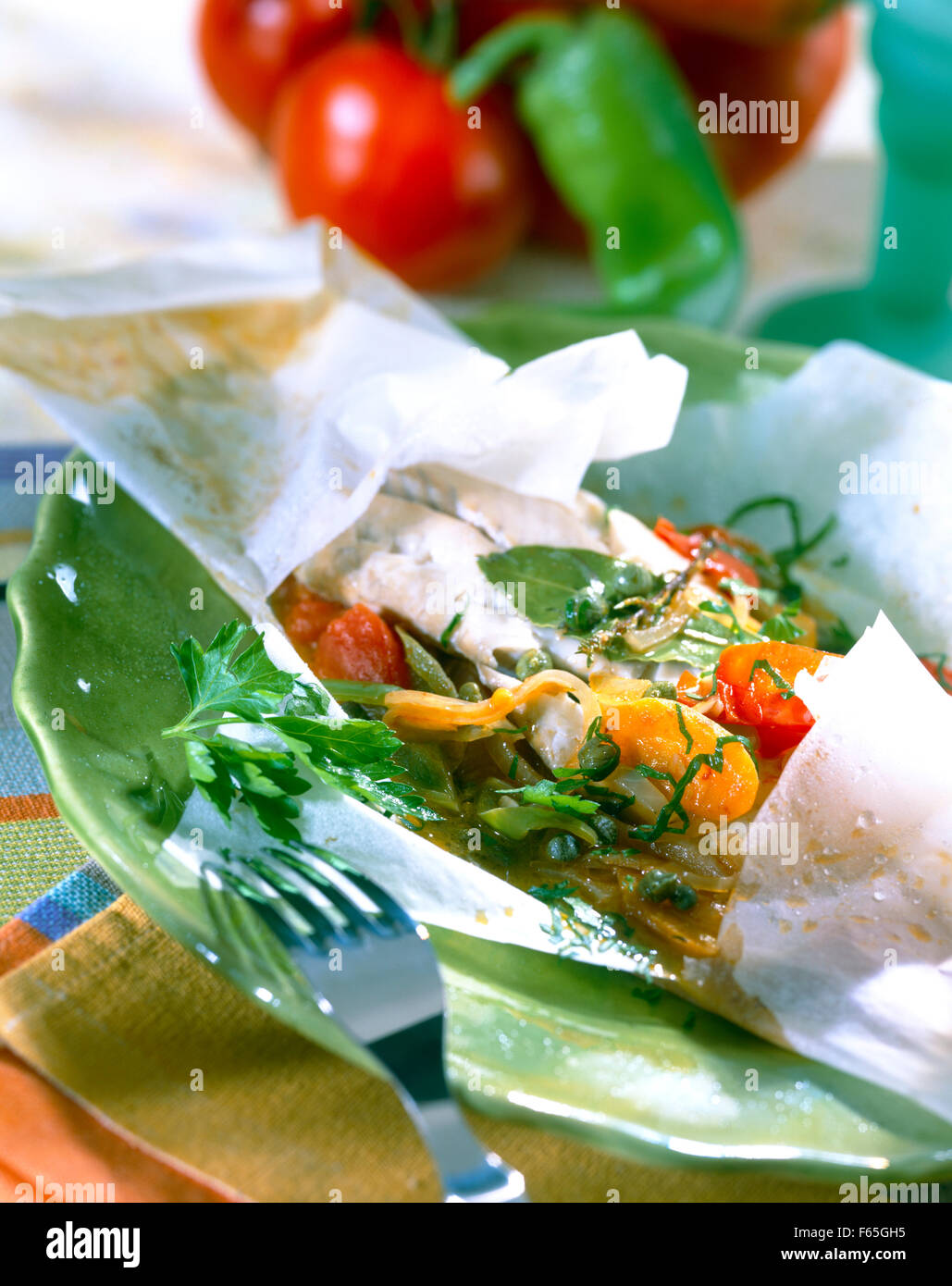 Mexican-style cod Stock Photo