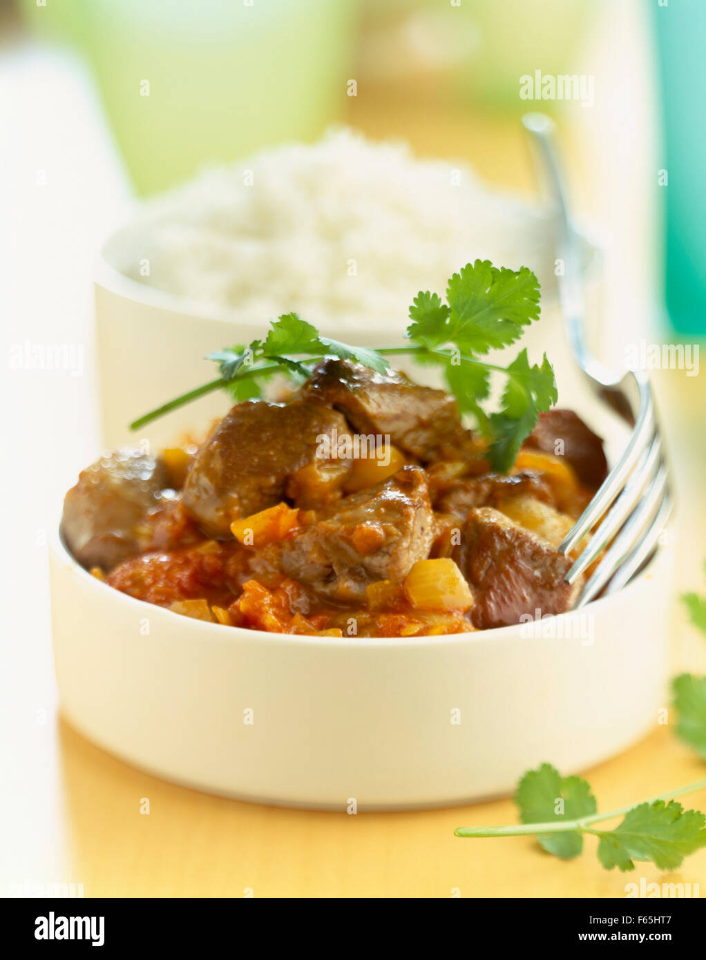 Spicy beef and onion stew Stock Photo Alamy