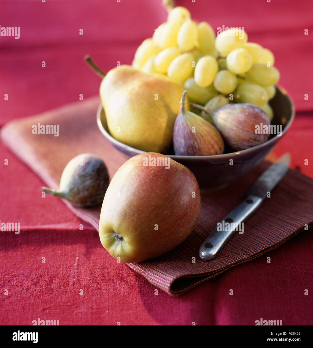 Composition with autumn fruit Stock Photo