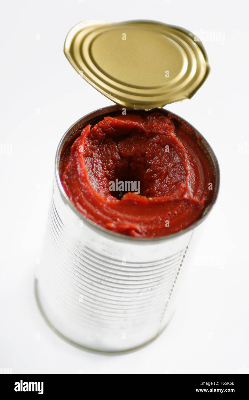 canned tomato paste Stock Photo Alamy