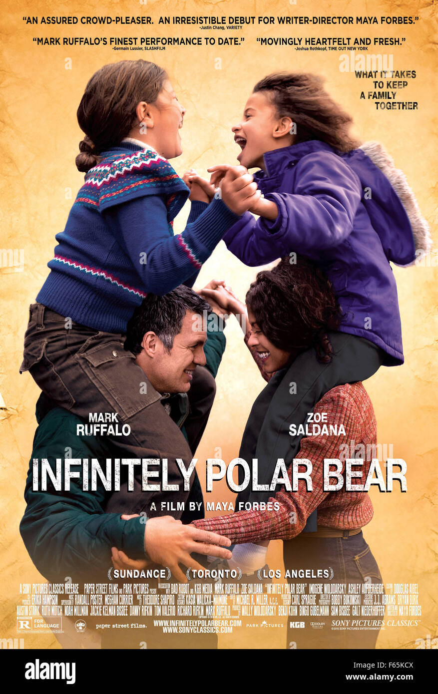 Infintely Polar Bear Year : 2014 USA Director : Maya Forbes Mark Ruffalo, Imogene Wolodarsky, Ashley Aufderheide, Zoe Saldano Movie poster (USA) Stock Photo