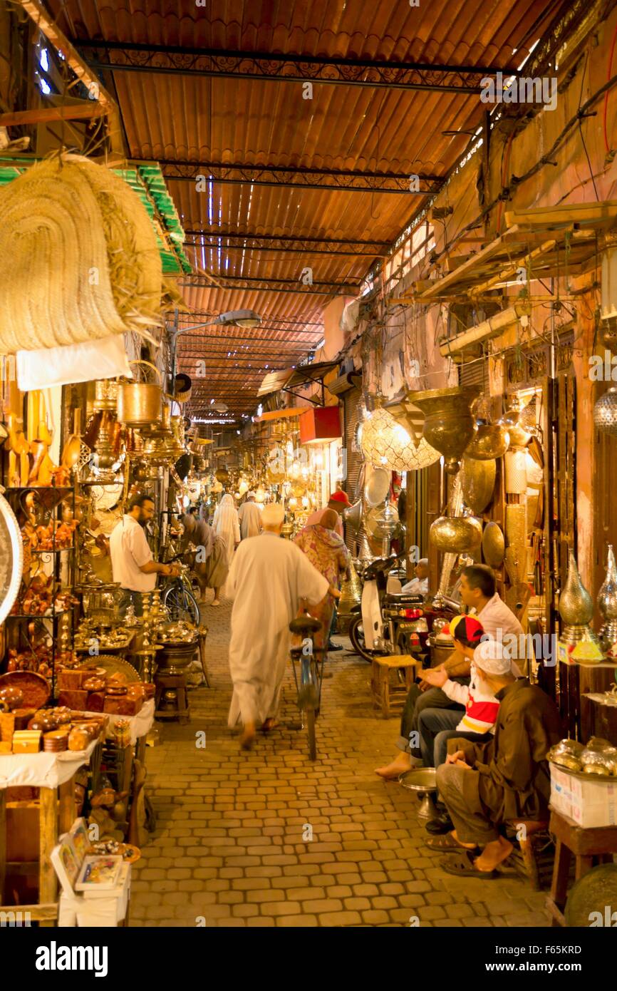 Photo Souk Souks, Medina of Marrakesh, Morocco Stock Photo - Alamy