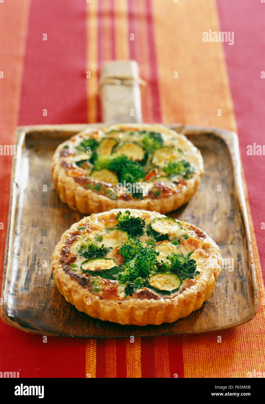 Vegetable quiche Stock Photo