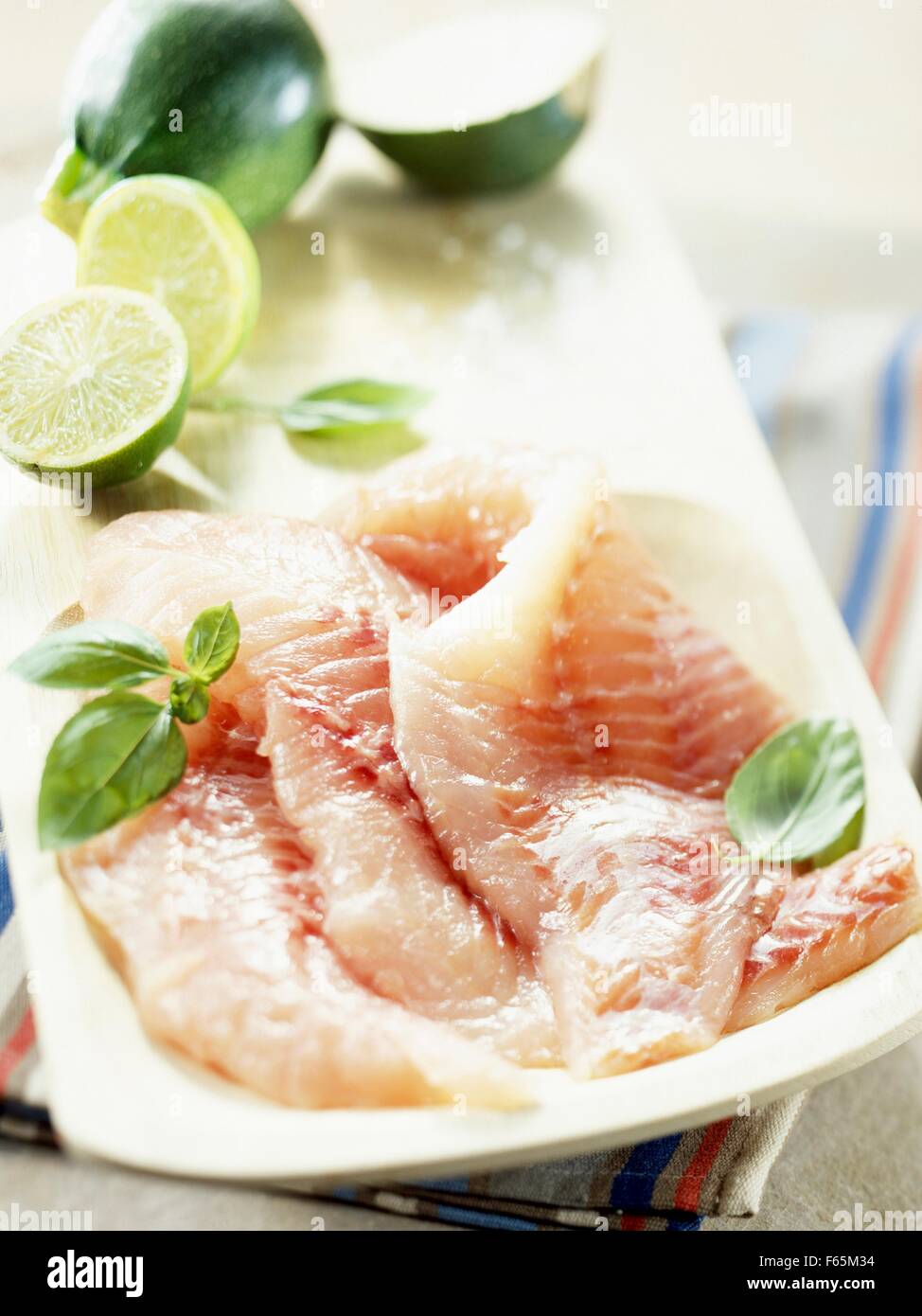 Raw grouper fillets Stock Photo - Alamy