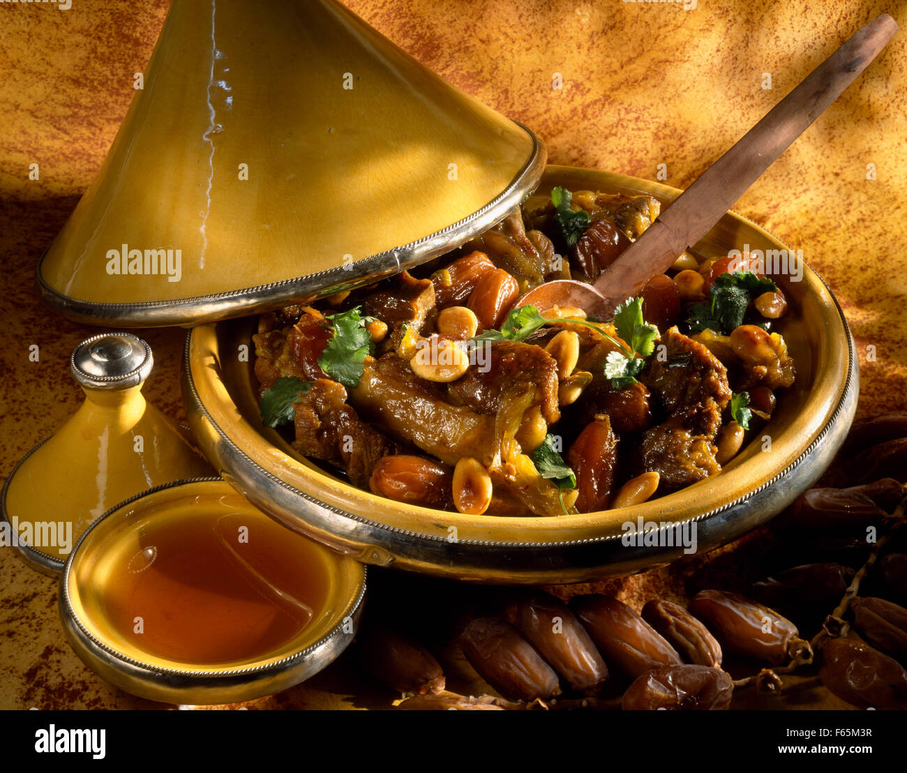 Lamb ,dried fruit and honey Tajine Stock Photo