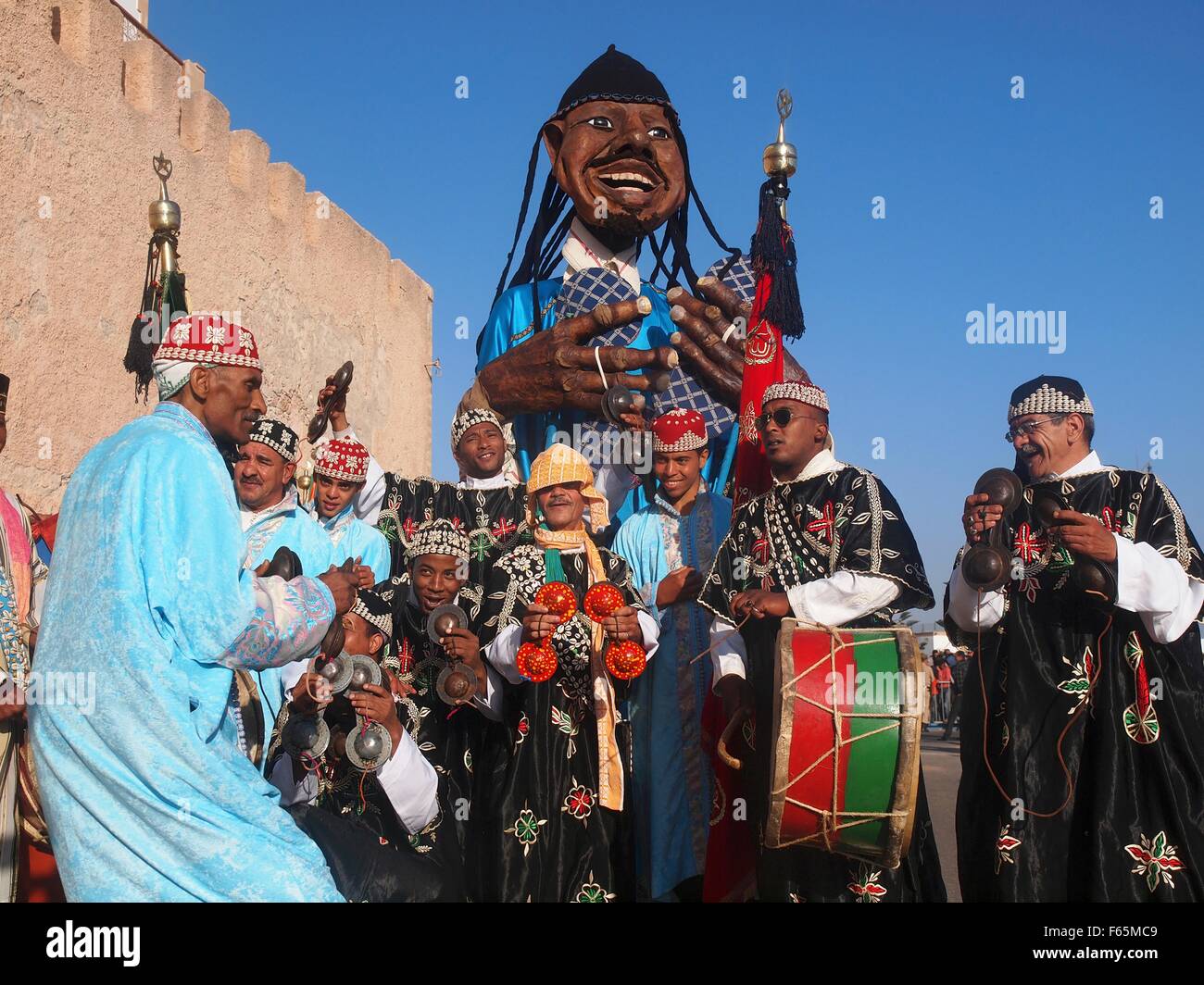 The grand opening parade of the Gnaoua Festival in Essaouira, Morocco