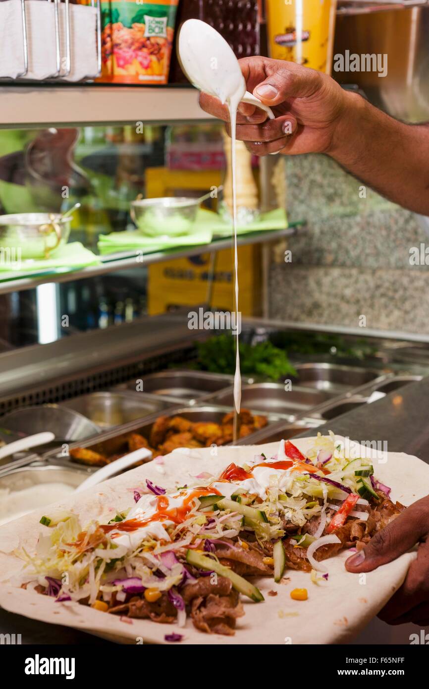 Durum Being Made In Marmaris Kebap Haus Dresden Neustadt