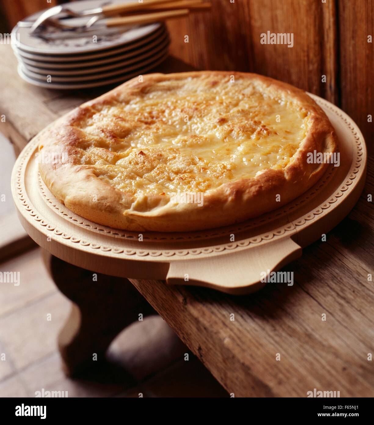 Cream and cheese tart Stock Photo