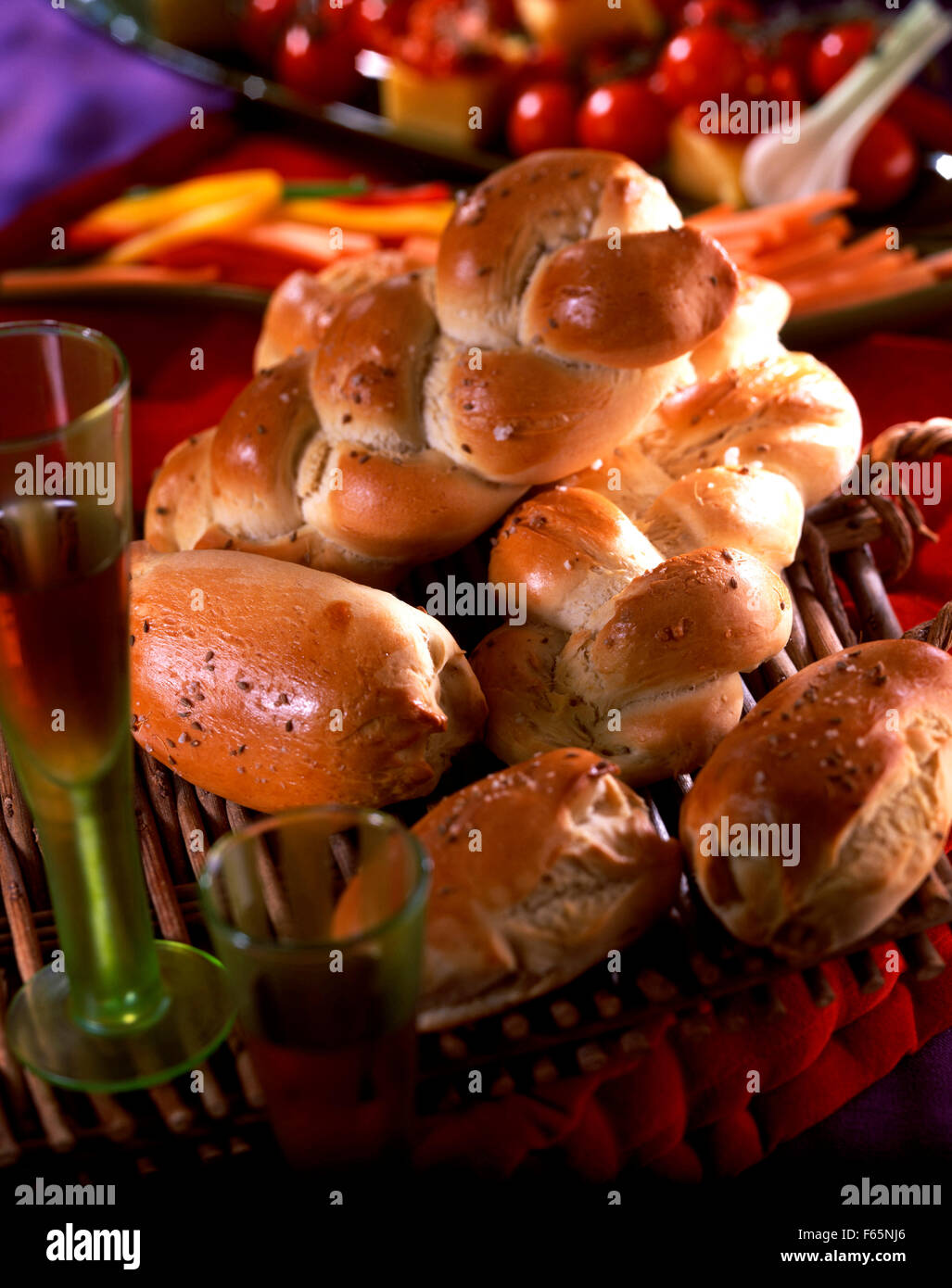 Aniseed bread buns Stock Photo