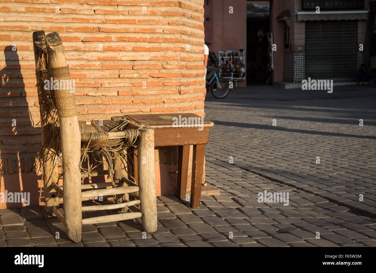 Nook with seating abandoned in the Marrakech Medina Stock Photo Alamy
