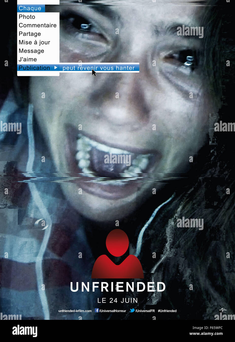 Unfriended Year : 2014 USA / Russia Director : Levan Gabriadze Shelley Hennig Movie poster (Fr) Stock Photo