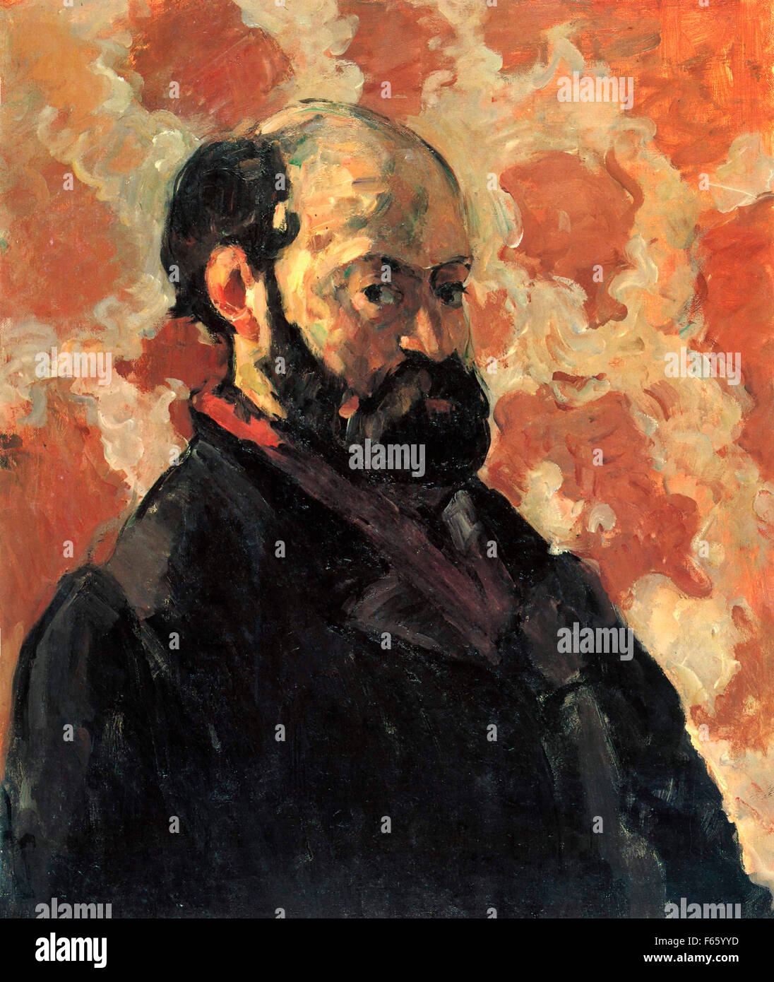 Paul Cezanne, 1839-1906.  French post-impressionist artist. Self portrait. Stock Photo