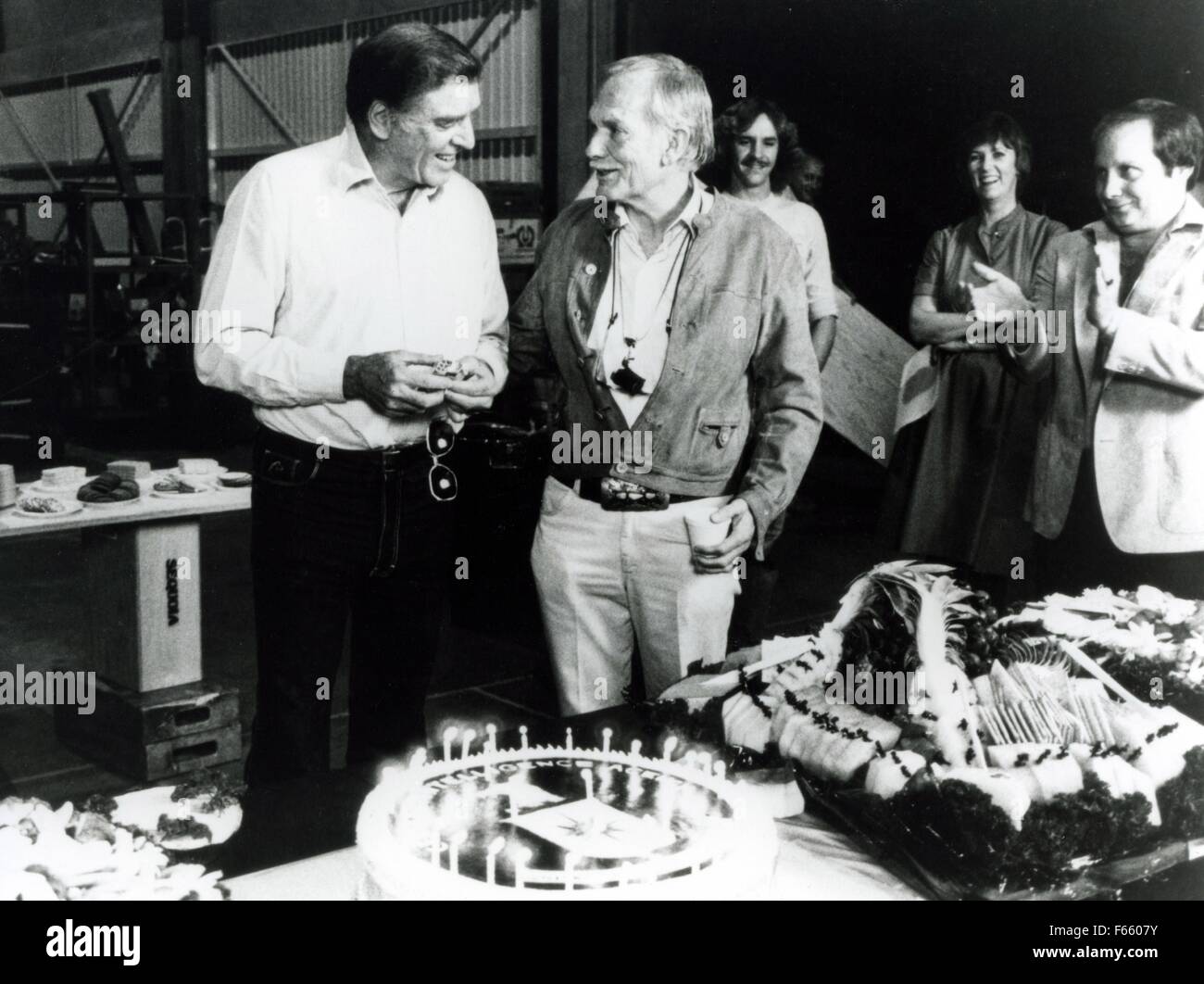 The Osterman Weekend Year : 1983 USA Director : Sam Peckinpah Burt Lancaster, Sam Peckinpah Shooting picture Stock Photo