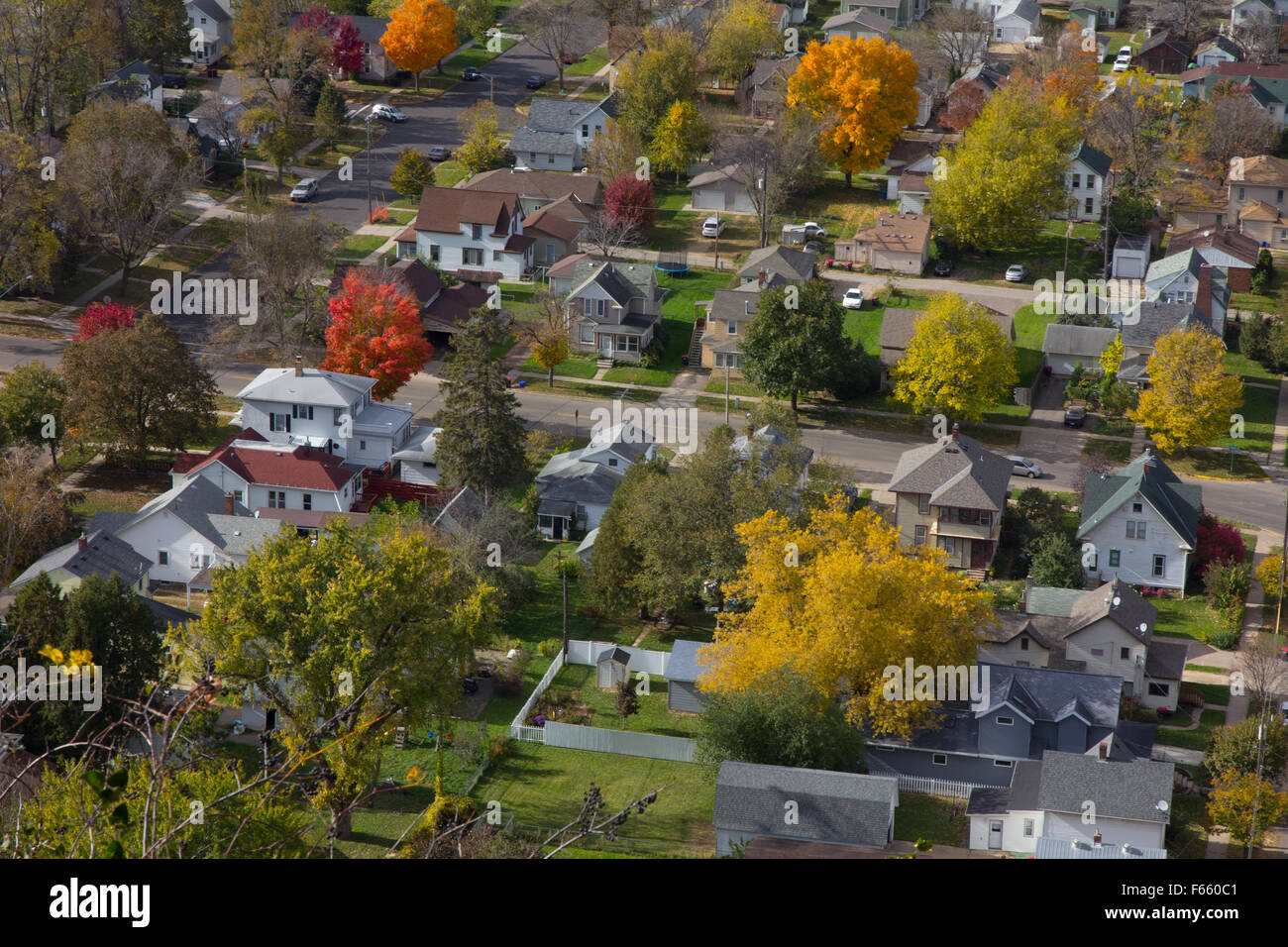 Overview of Red Wing, MN from Memorial Park atop Forin Bluff, Red Wing, MN Stock Photo Alamy
