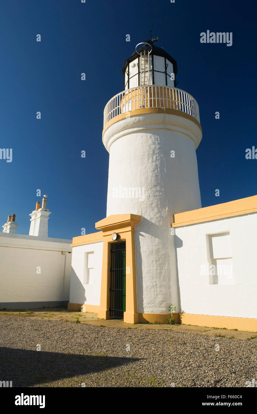 Cromarty Lighthouse in the village of Cromarty on the Black Isle, Ross-shire, Scotland. Stock Photo