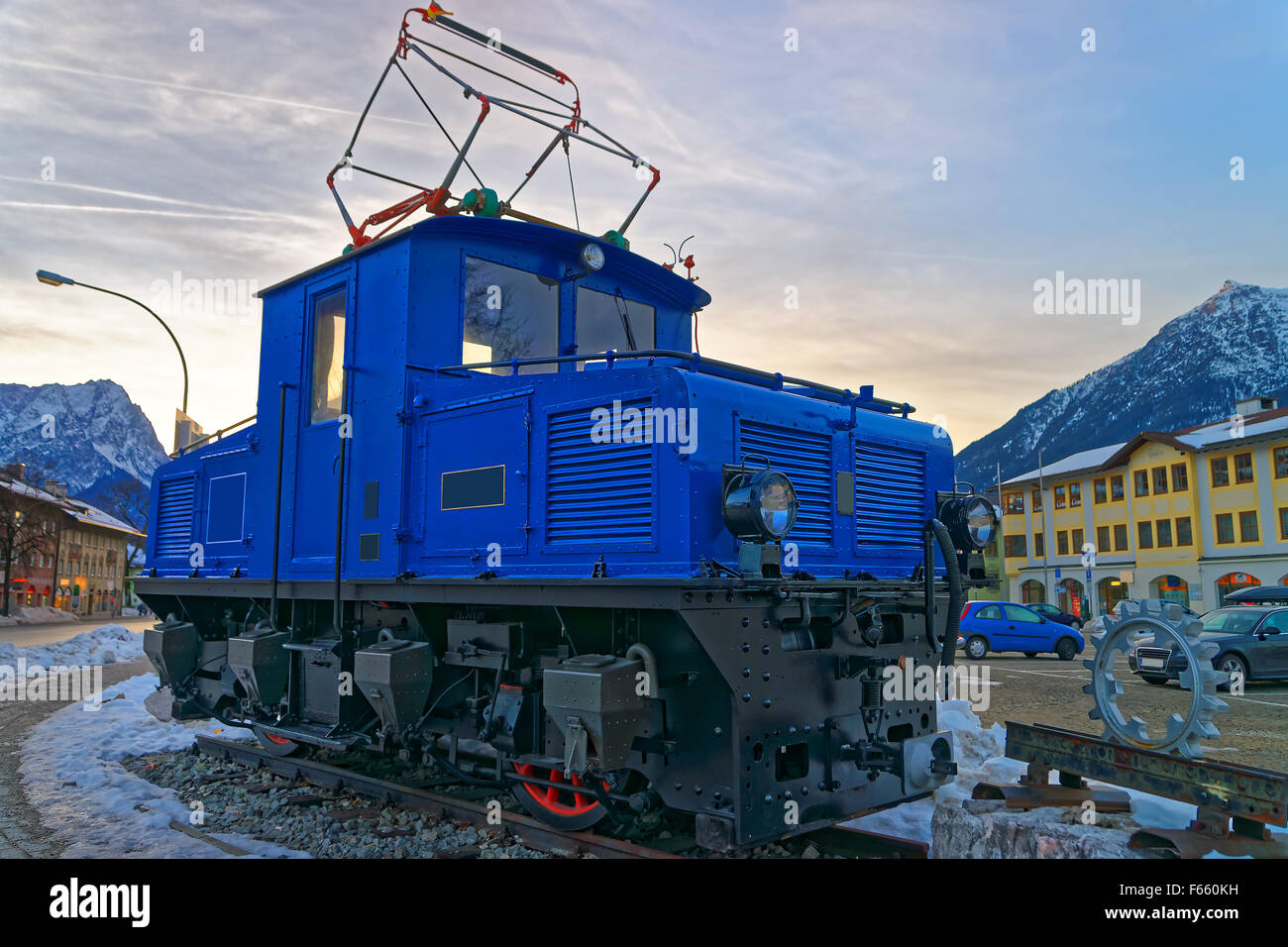 Discarded electric cog of the Bavarian Zugspitze Cog Railway
