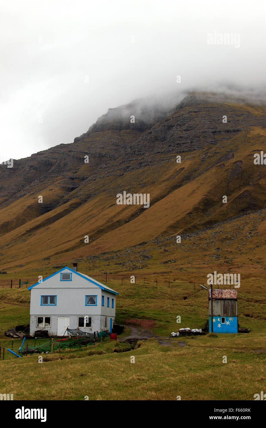 House near Gásadalur Vágar Island Faroe Islands Stock Photo Alamy