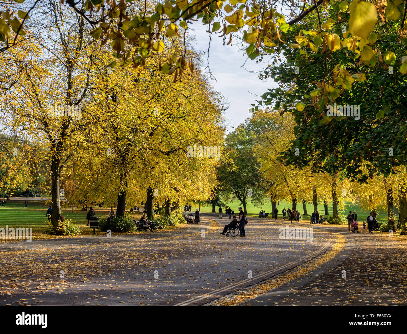 Public park in Greenwich Village, London UK Stock Photo