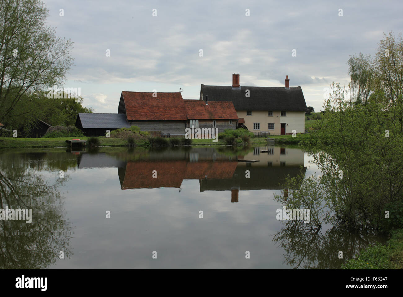 Farmhouse and cottage, Suffolk Stock Photo