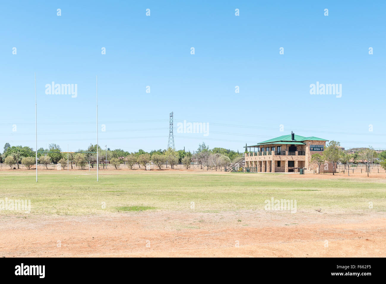 BLOEMFONTEIN, SOUTH AFRICA, NOVEMBER 12, 2015: Sport center of the Jim Fouche Secondary School in Gardenia Park, a suburb of Blo Stock Photo