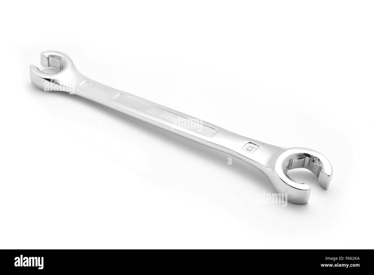 Open ring flare nut spanner Stock Photo