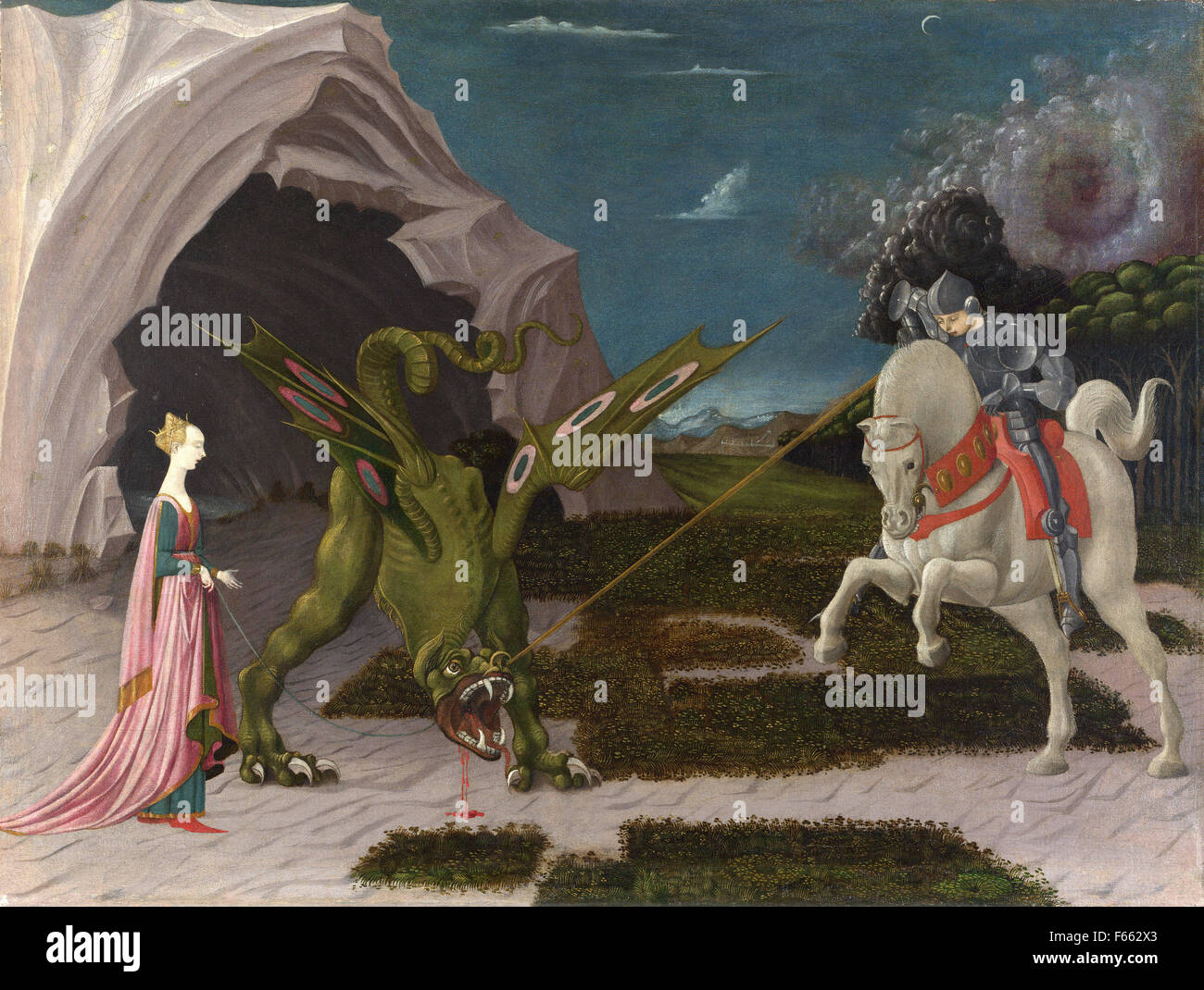Paolo Uccello - Saint George and the Dragon Stock Photo
