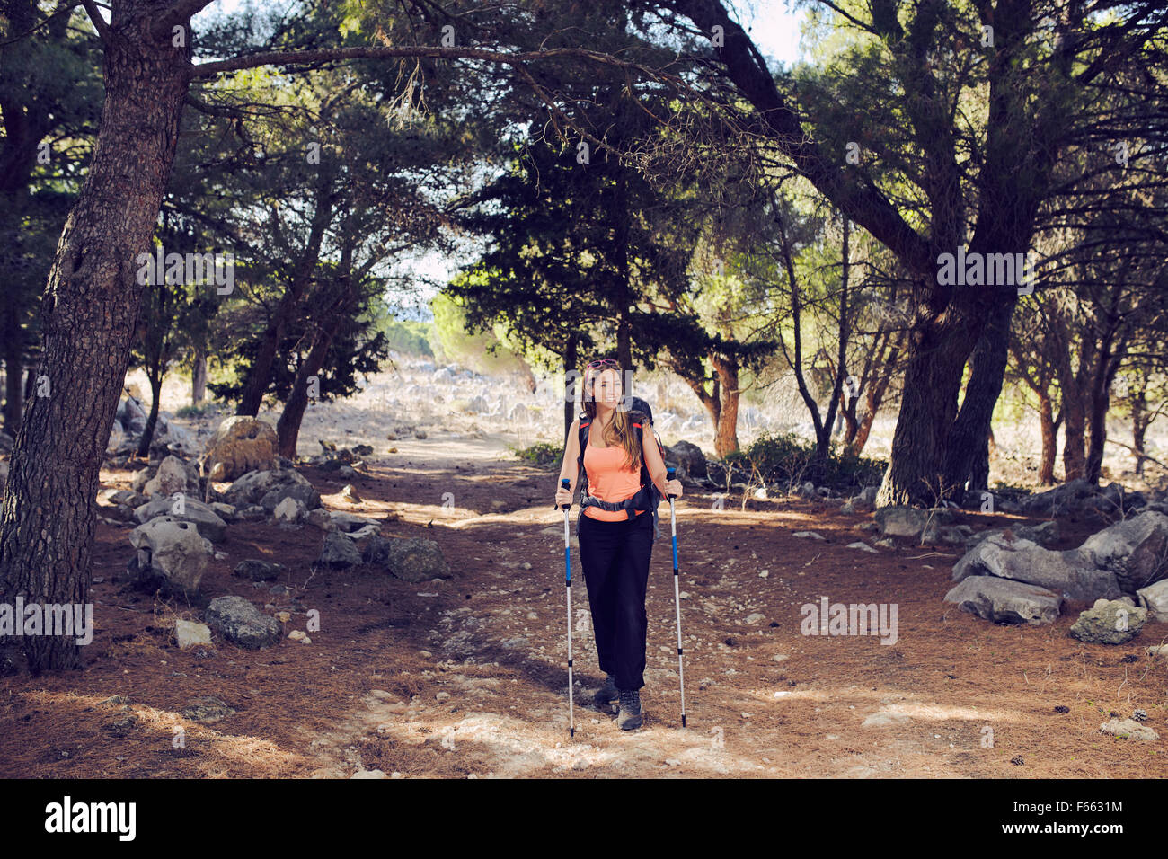 Woman while hiking hi-res stock photography and images - Alamy