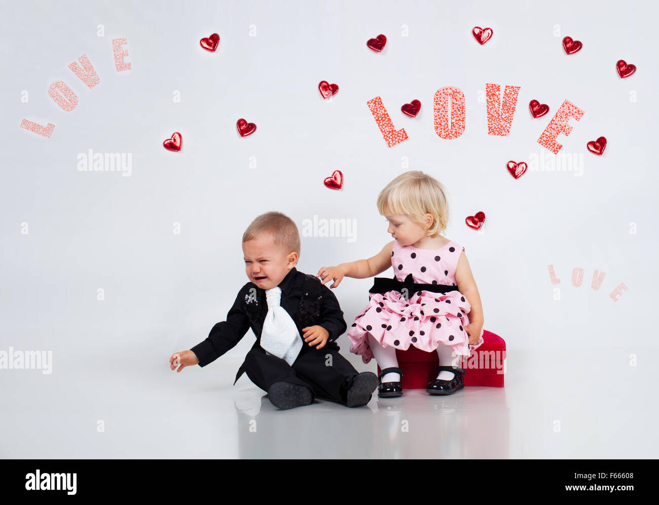 Little lovers in studio Stock Photo Alamy