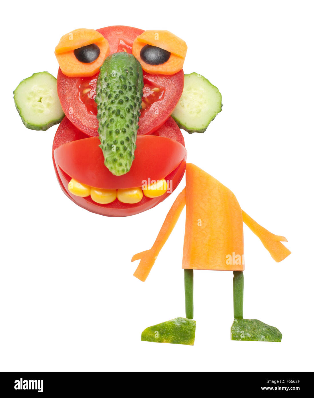 Human made of vegetables Stock Photo Alamy
