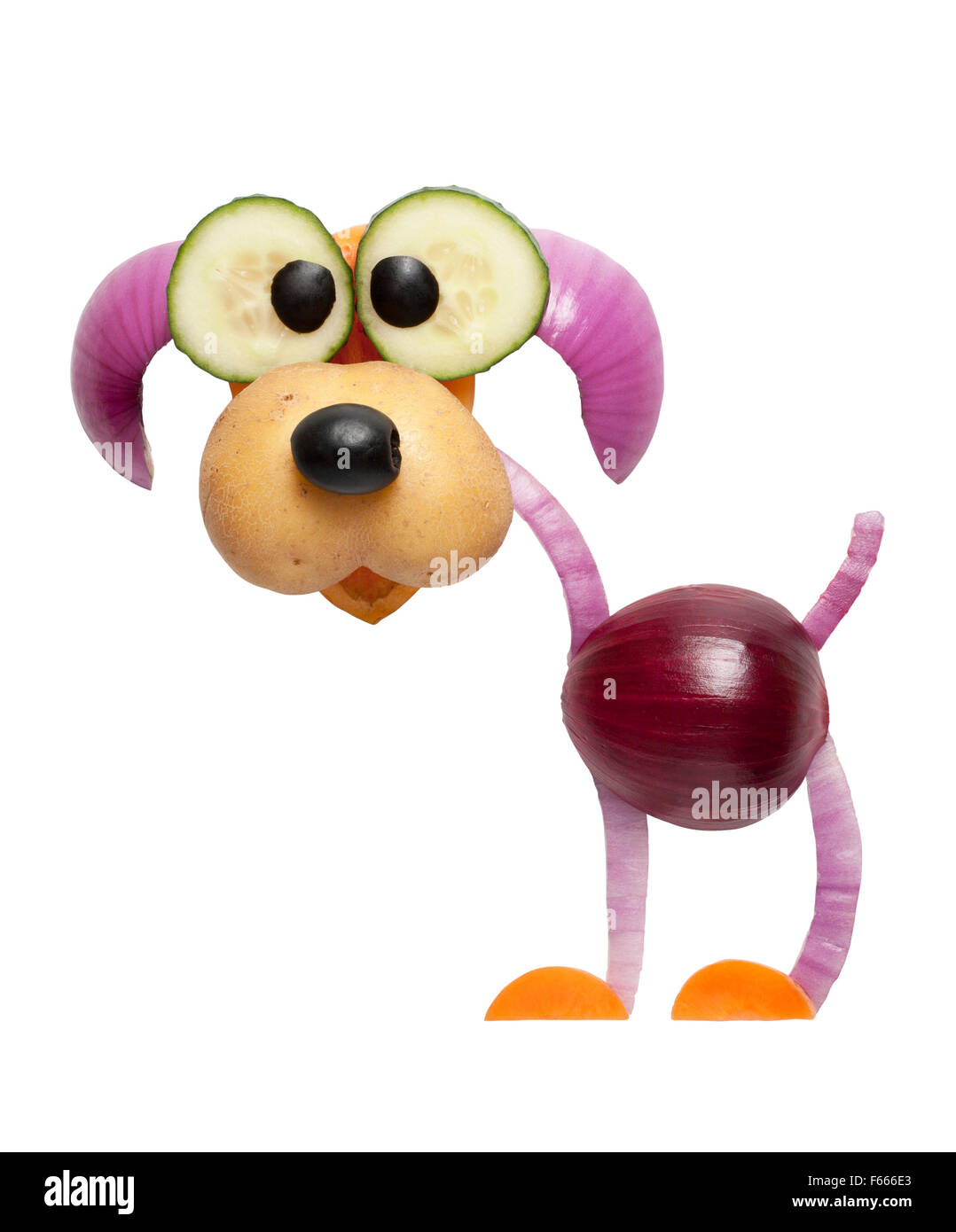 Dog made of onion Stock Photo Alamy