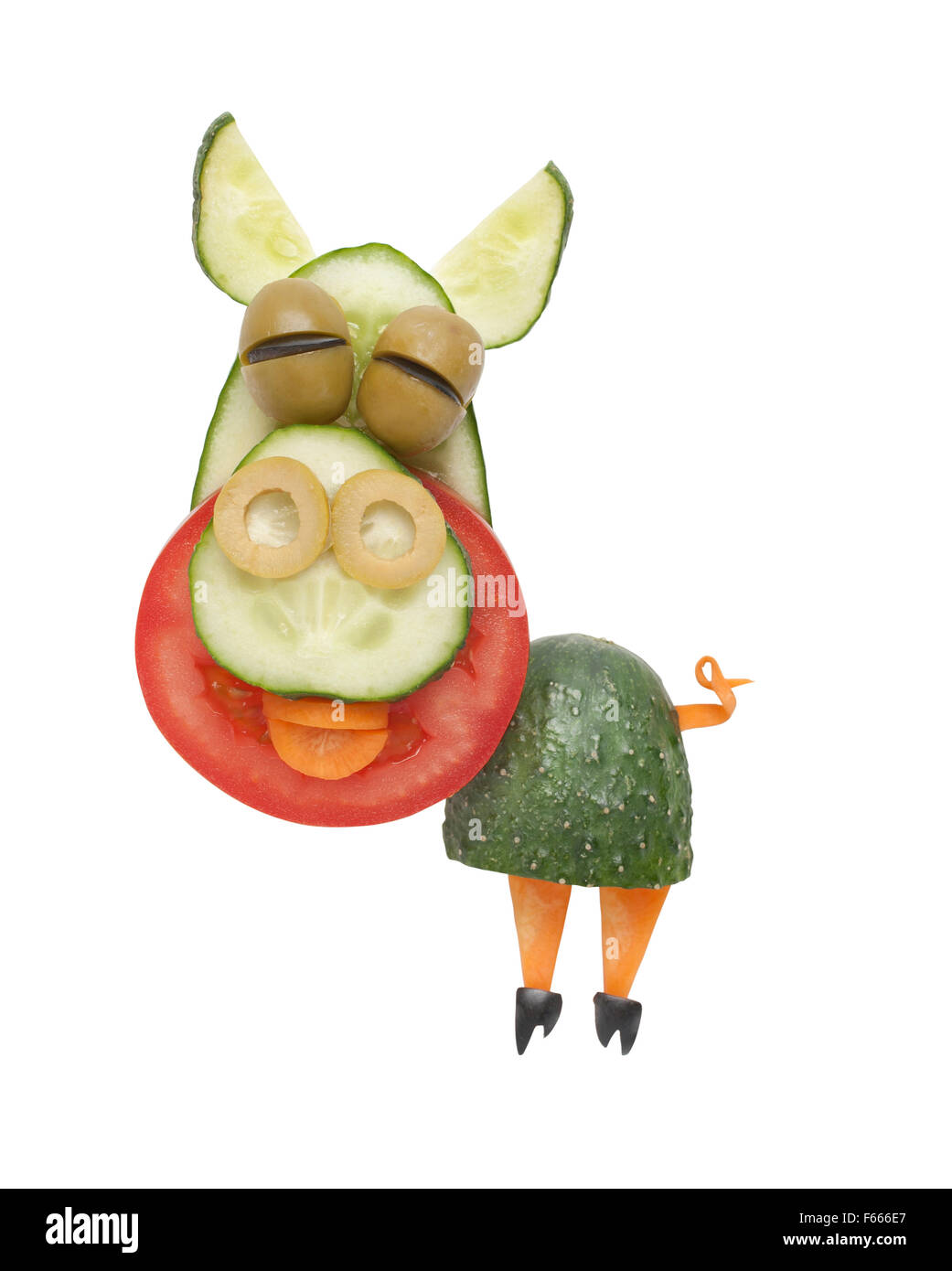 Pig made of vegetables Stock Photo Alamy