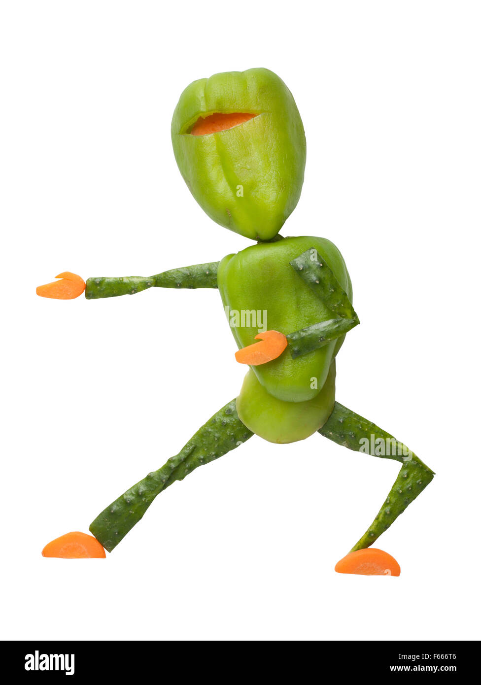 Green ninja made of pepper Stock Photo Alamy