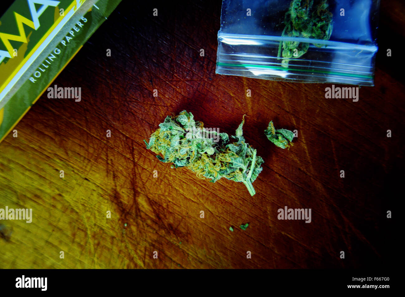 Marihuana in a Coffeeshop, Groningen, Holland. Stock Photo