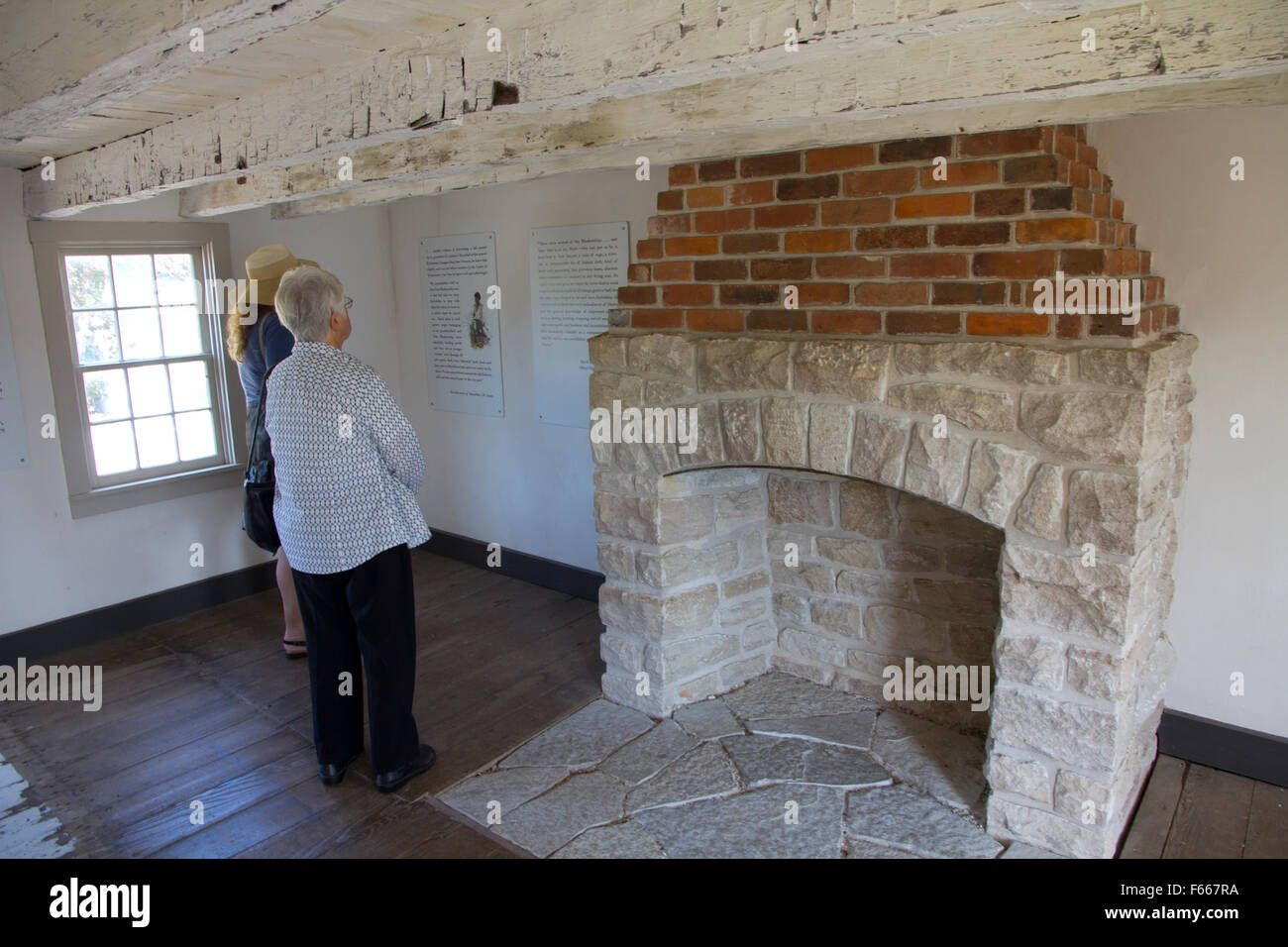 The tiny Huckleberry Finn House is part of the Mark Twain Boyhood Home & Museum complex in Hannibal, MO. Stock Photo