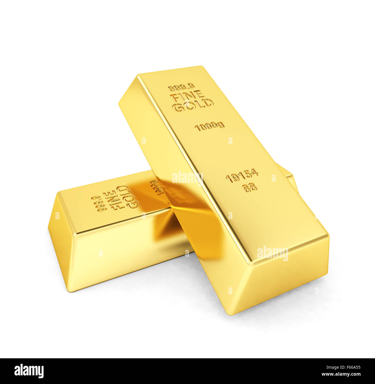 Two gold bars Stock Photo Alamy