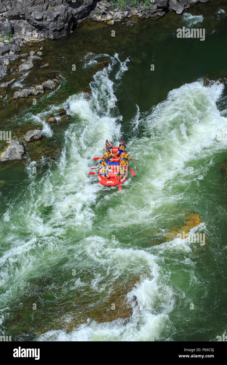 rafters shooting fang rapids in alberton on the clark fork river