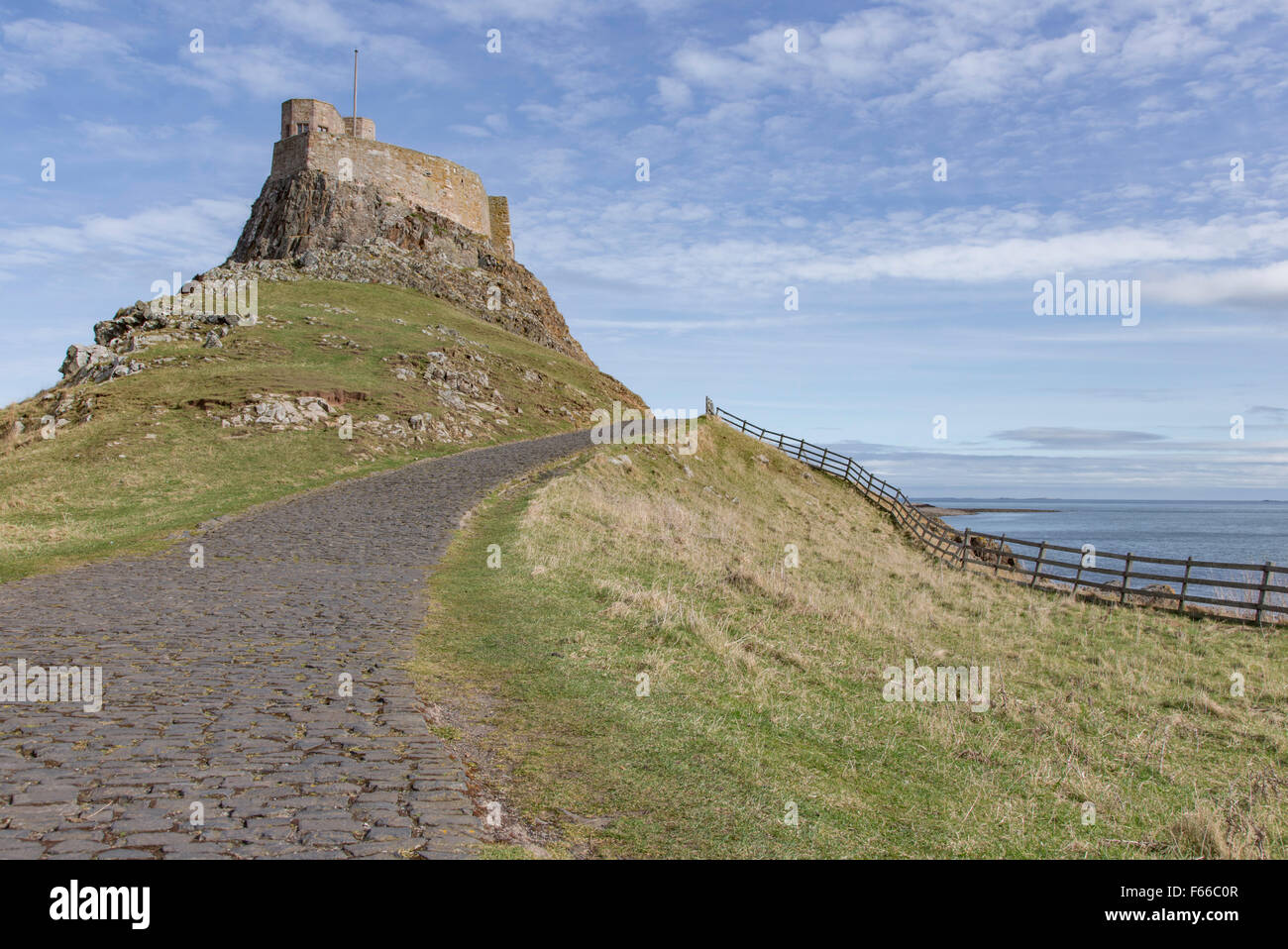 Lindisfarne Castle, Northumberland, England, UK Stock Photo