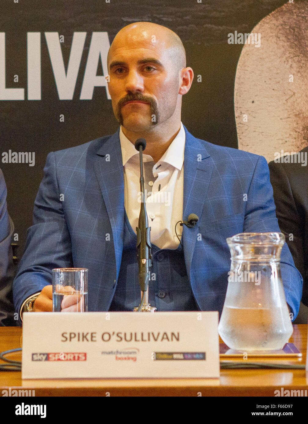 London, UK. 12th November 2015. Irish Middleweight boxer Spike O'Sullivan at a press conference to promote his fight against Chris Eubank Jr on December 12th in London. Credit:  Paul McCabe/Alamy Live News Stock Photo