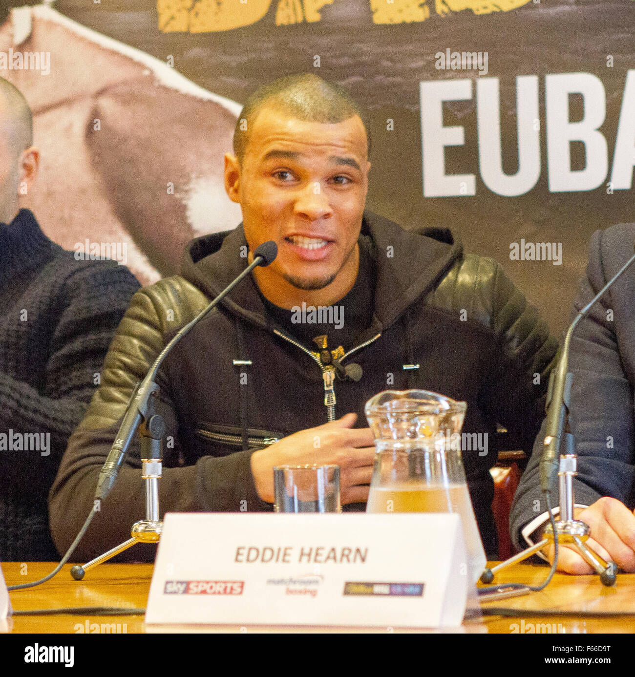 London, UK. 12th November 2015. Boxer Chris Eubank Jr at a press conference to promote his fight against Ireland’s Spike O’Sullivan on December 12th in London. Credit:  Paul McCabe/Alamy Live News Stock Photo