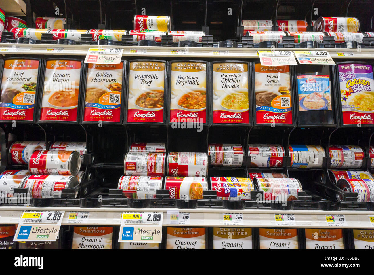 Campbell's Soup display in a supermarket in New York on Tuesday