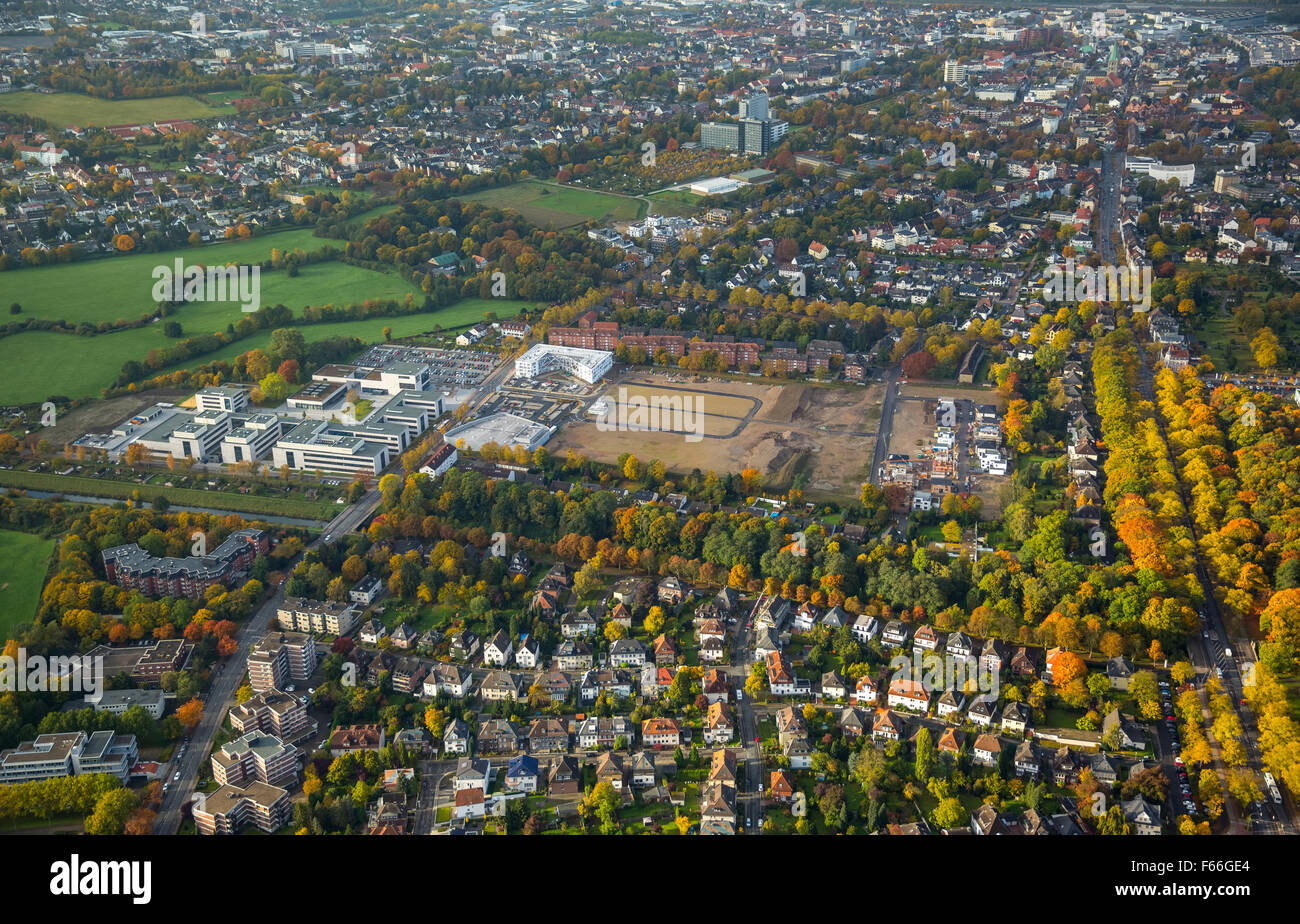 College, Hochschule Hamm Lippstadt, HSHL, HSHL, Paracelsuspark with student apartments  scientific quarters, SCI Stock Photo