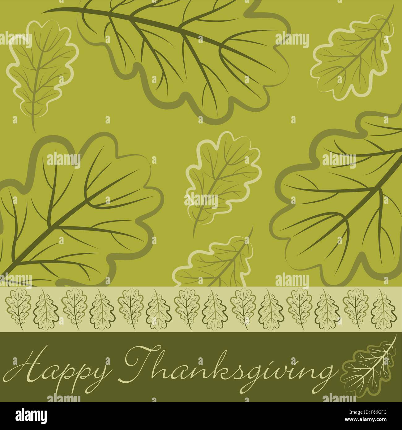 Hand drawn fall leaf Thanksgiving card in vector format Stock Vector ...
