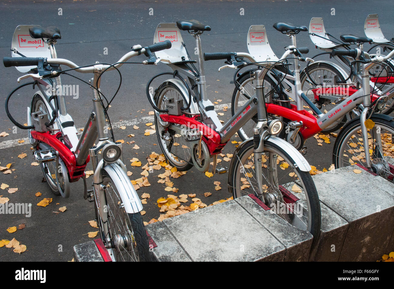 Bicycle sharing rack in Berlin Mitte, Germany Stock Photo - Alamy