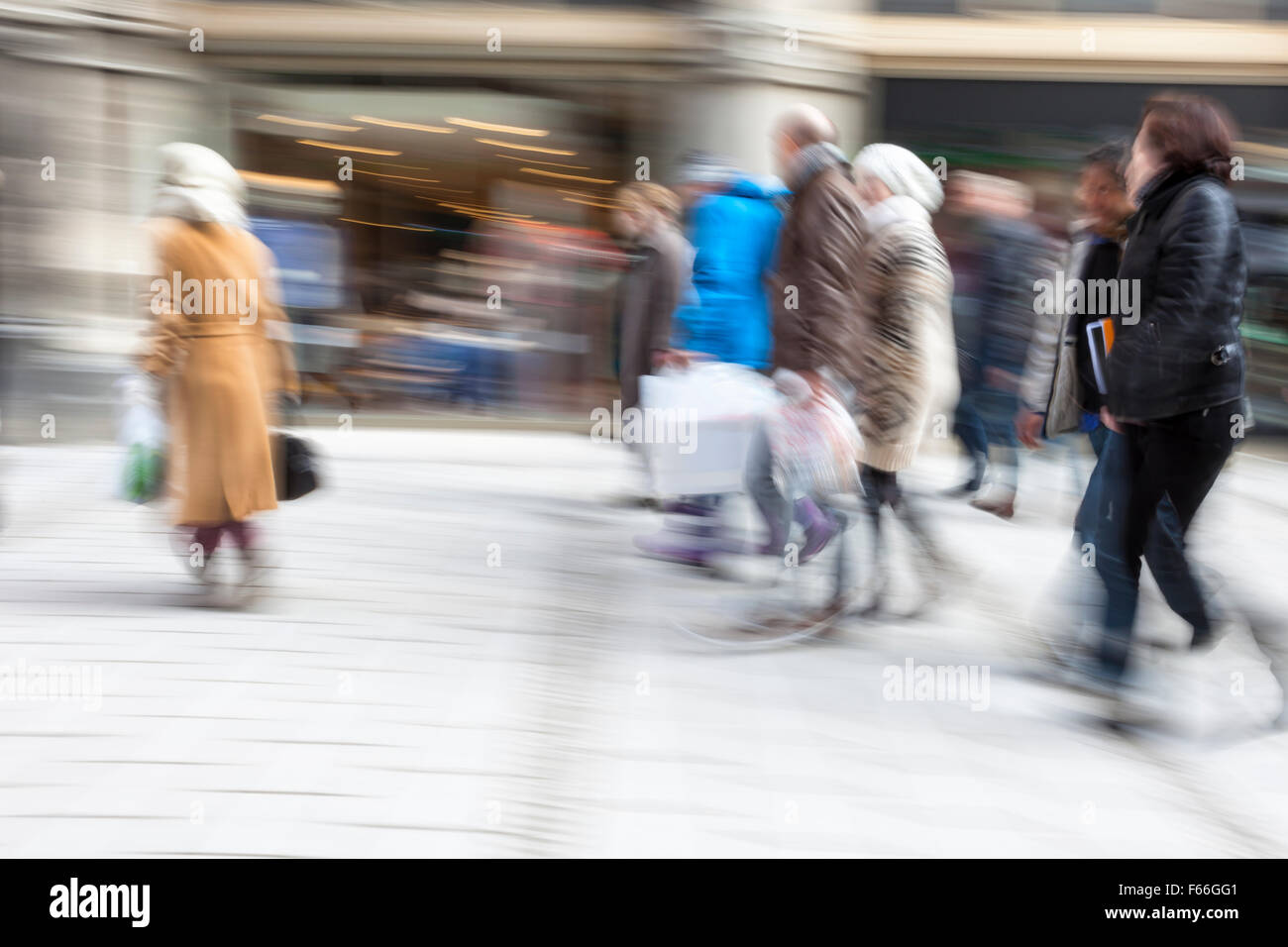 Happy shopping, shopping spree in city Stock Photo