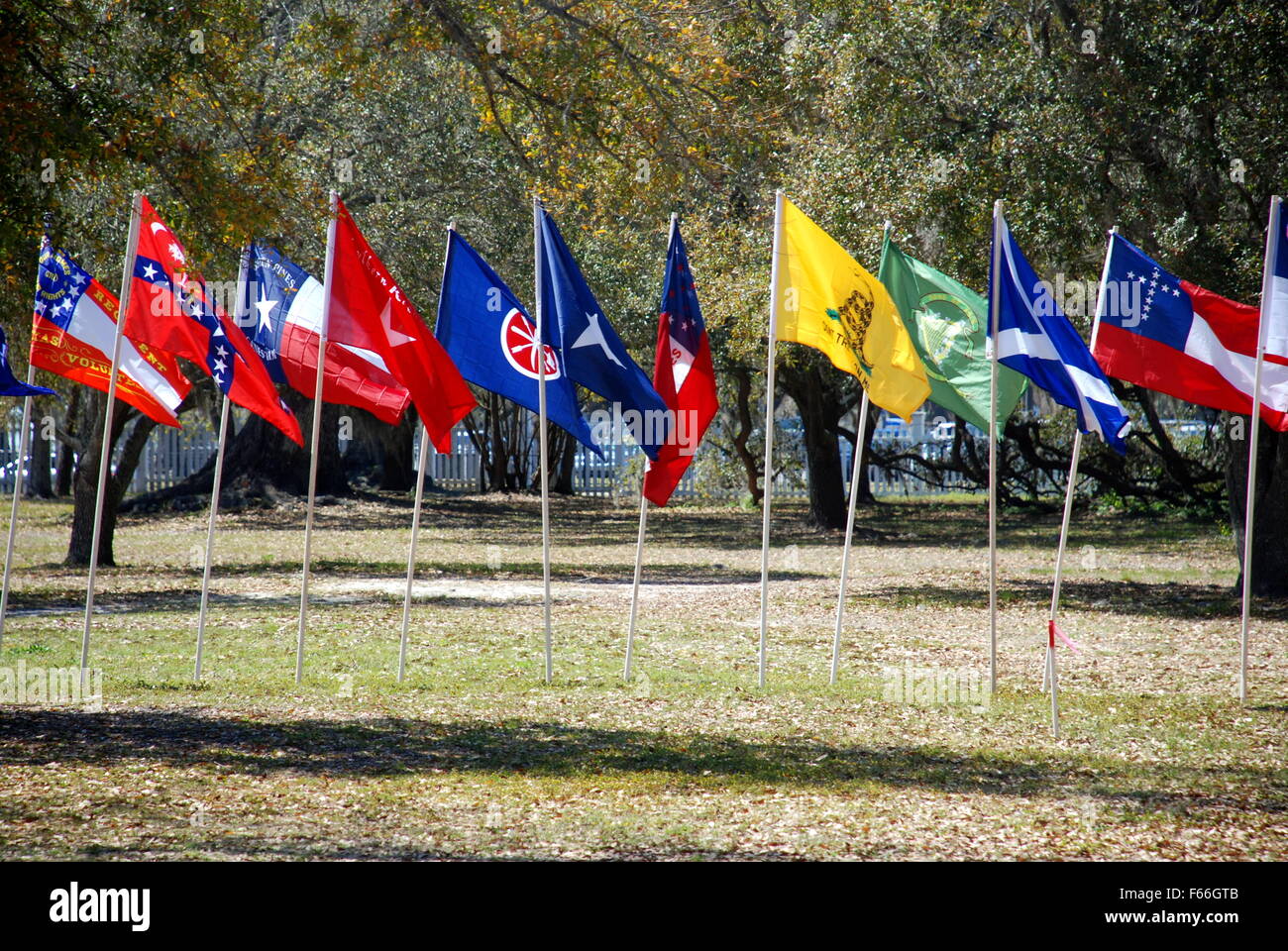 Civil War Flags Stock Photo