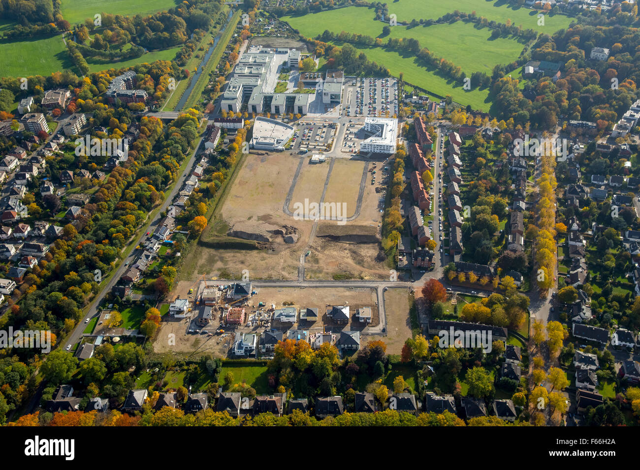 College, Hochschule Hamm Lippstadt, HSHL, HSHL, Paracelsuspark with student apartments  scientific quarters, SCI Stock Photo